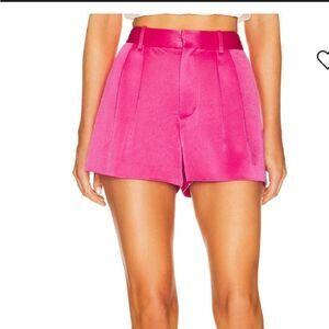 Alice + Olivia Satin Hot Pink Shorts Size 10